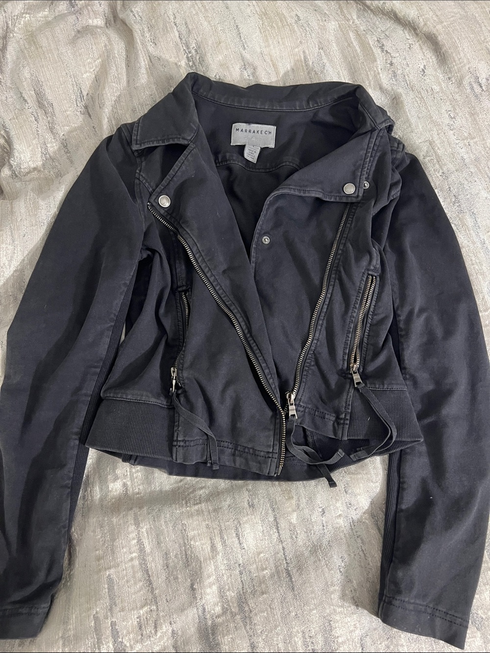 Marrakech Women's Black Moto Jacket from Anthro